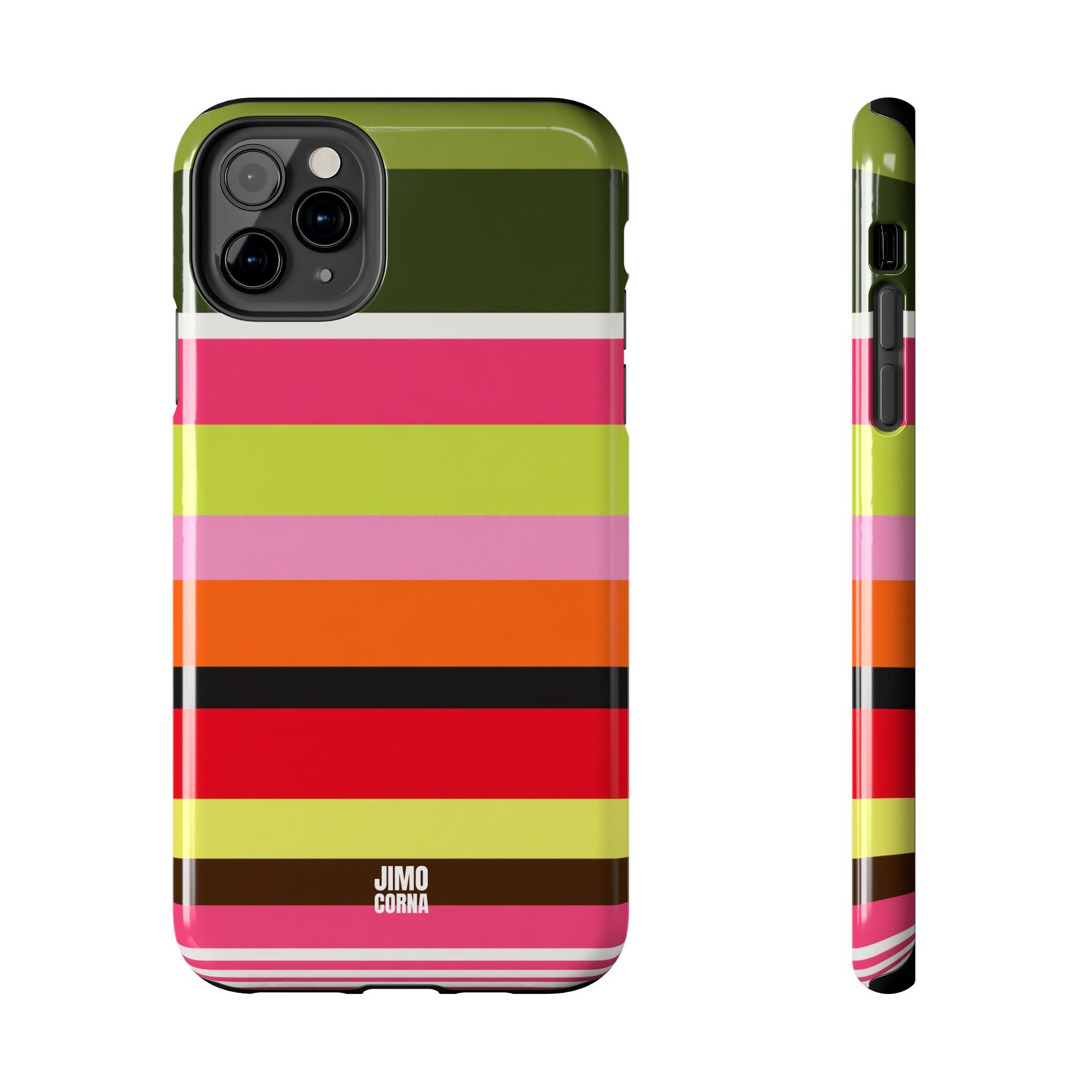 Berry Citrus Stripe iPhone Case