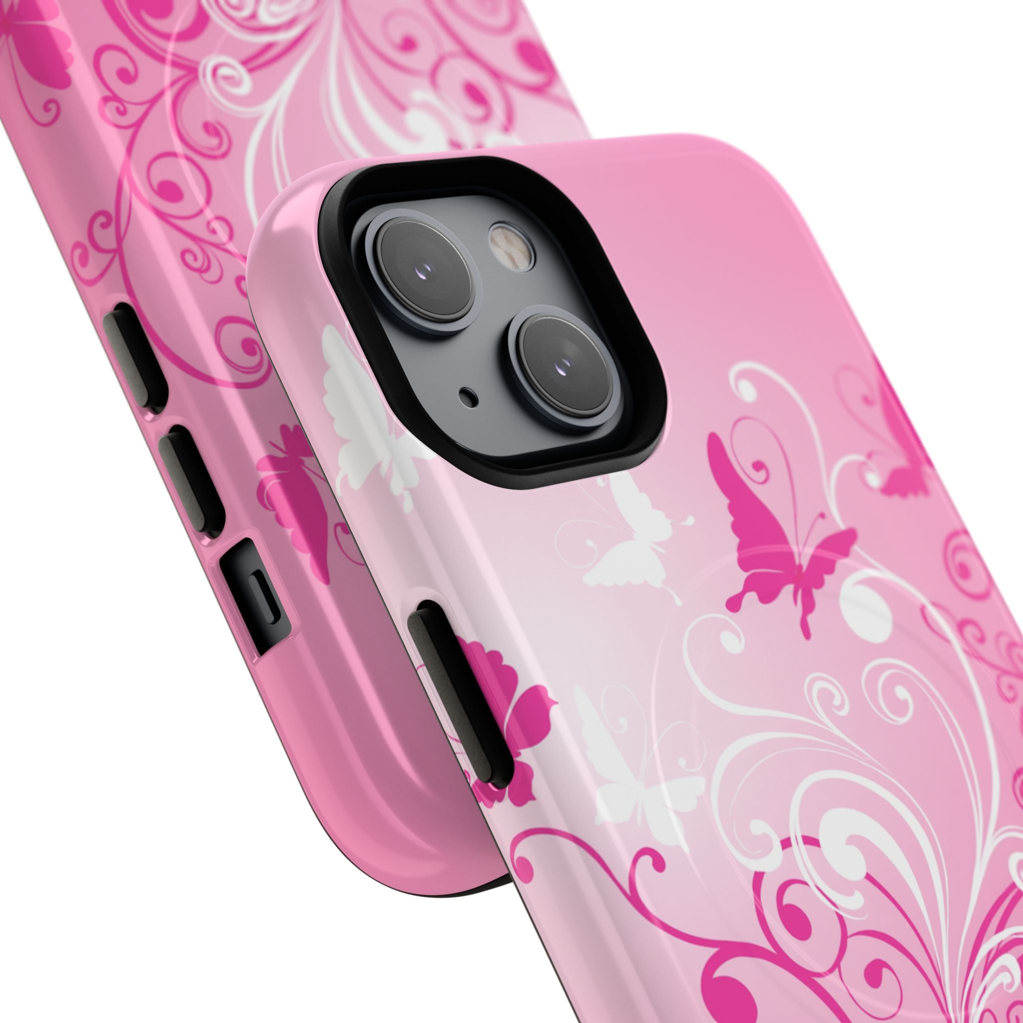 Pink Flutter Garden MagSafe iPhone Case