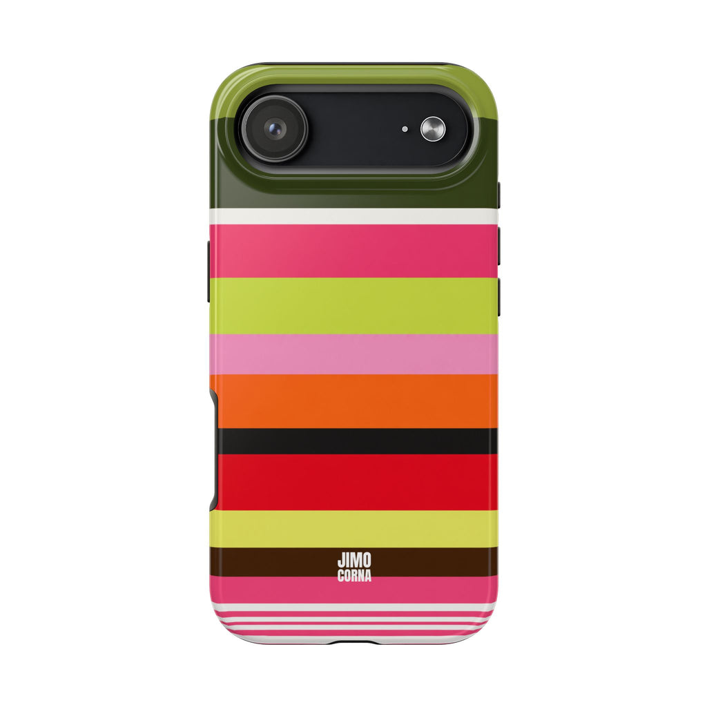 Berry Citrus Stripe iPhone Case