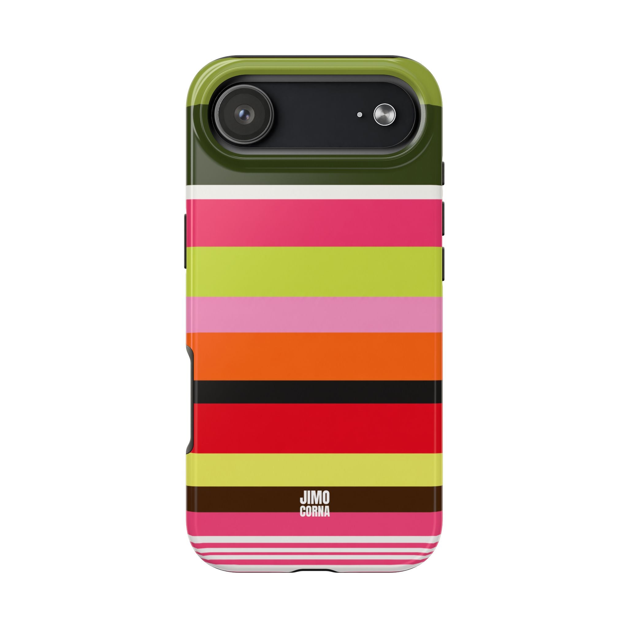 Berry Citrus Stripe iPhone Case
