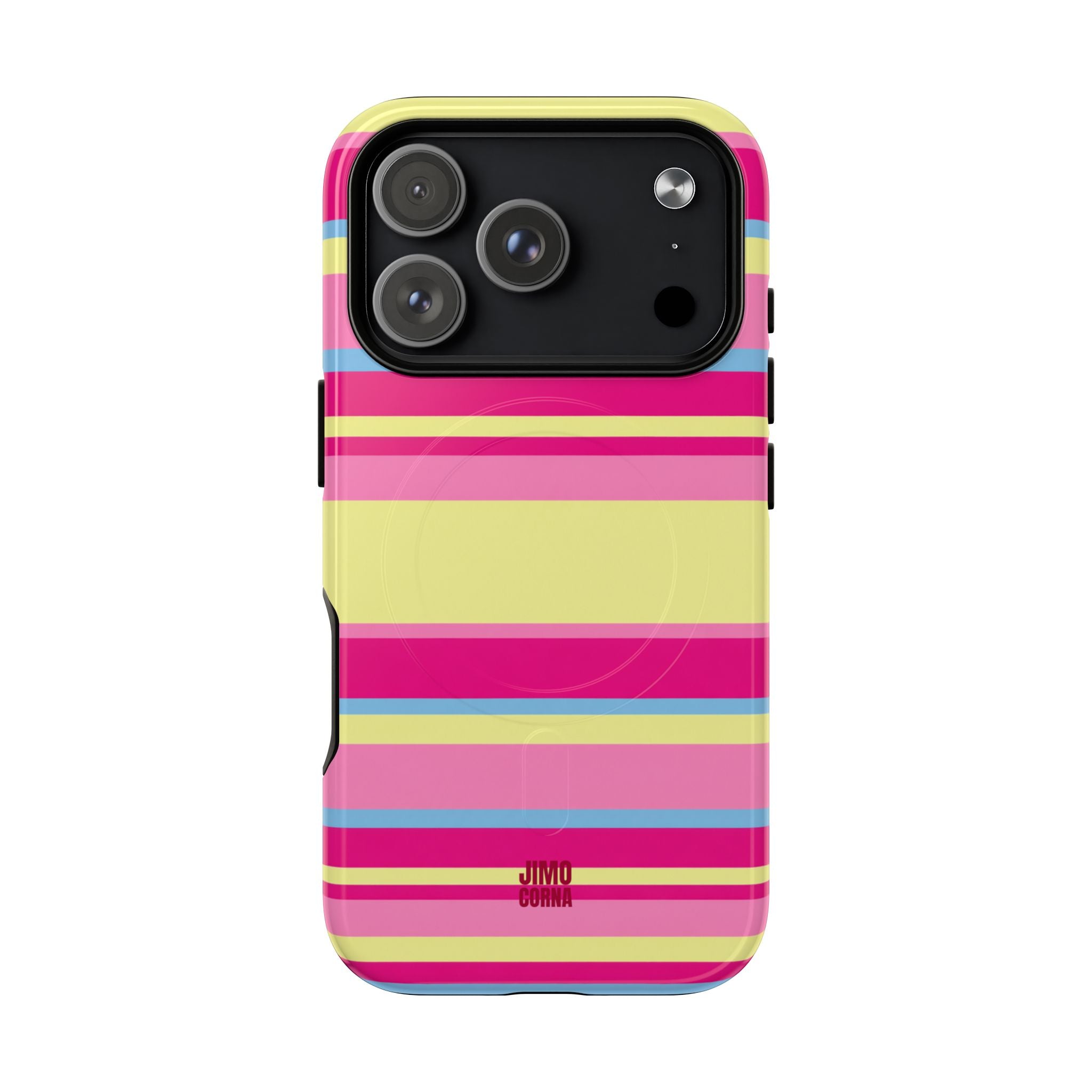 Lemonberry Stripe MagSafe iPhone Case