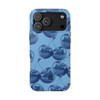 Blue Retro Cherries