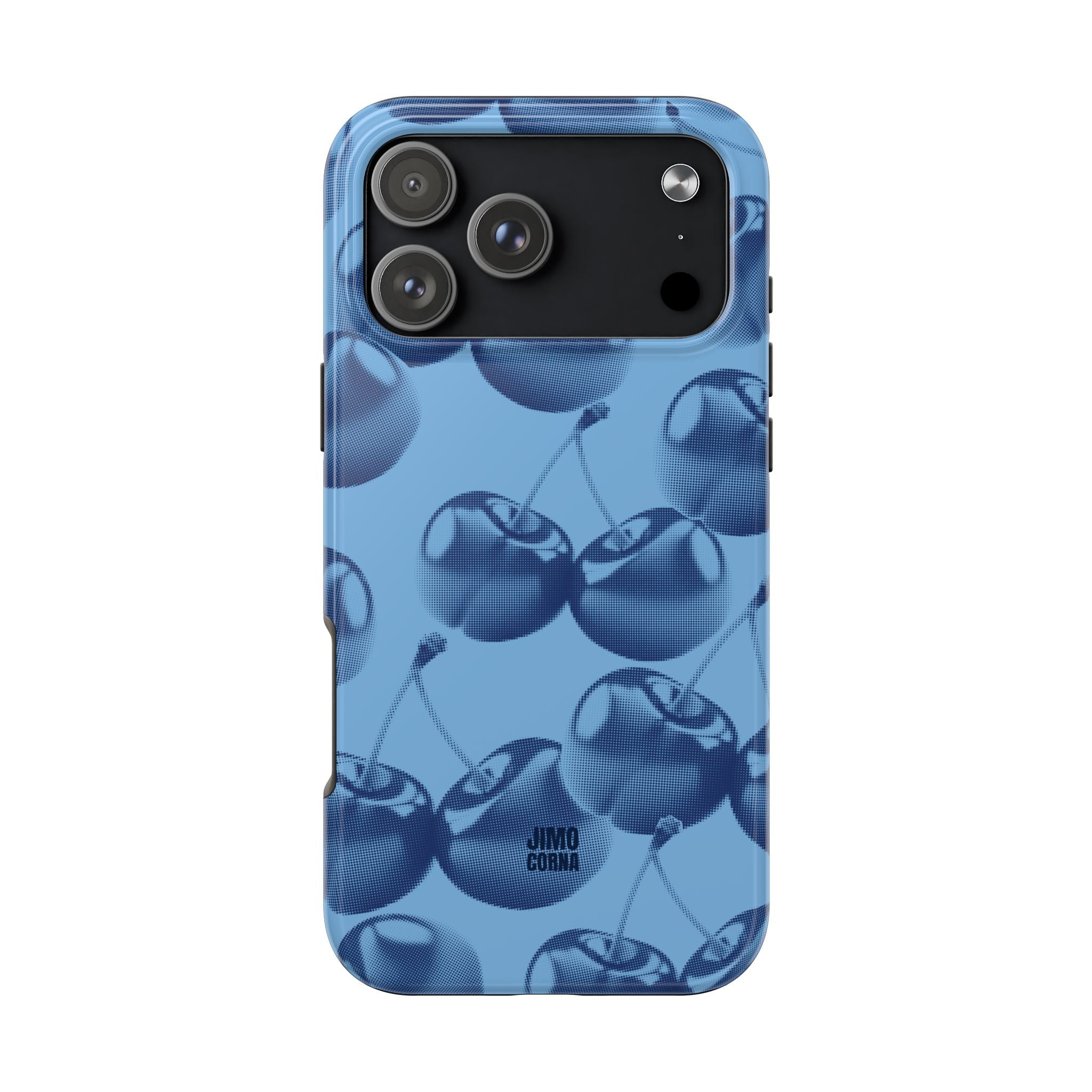 Blue Retro Cherries