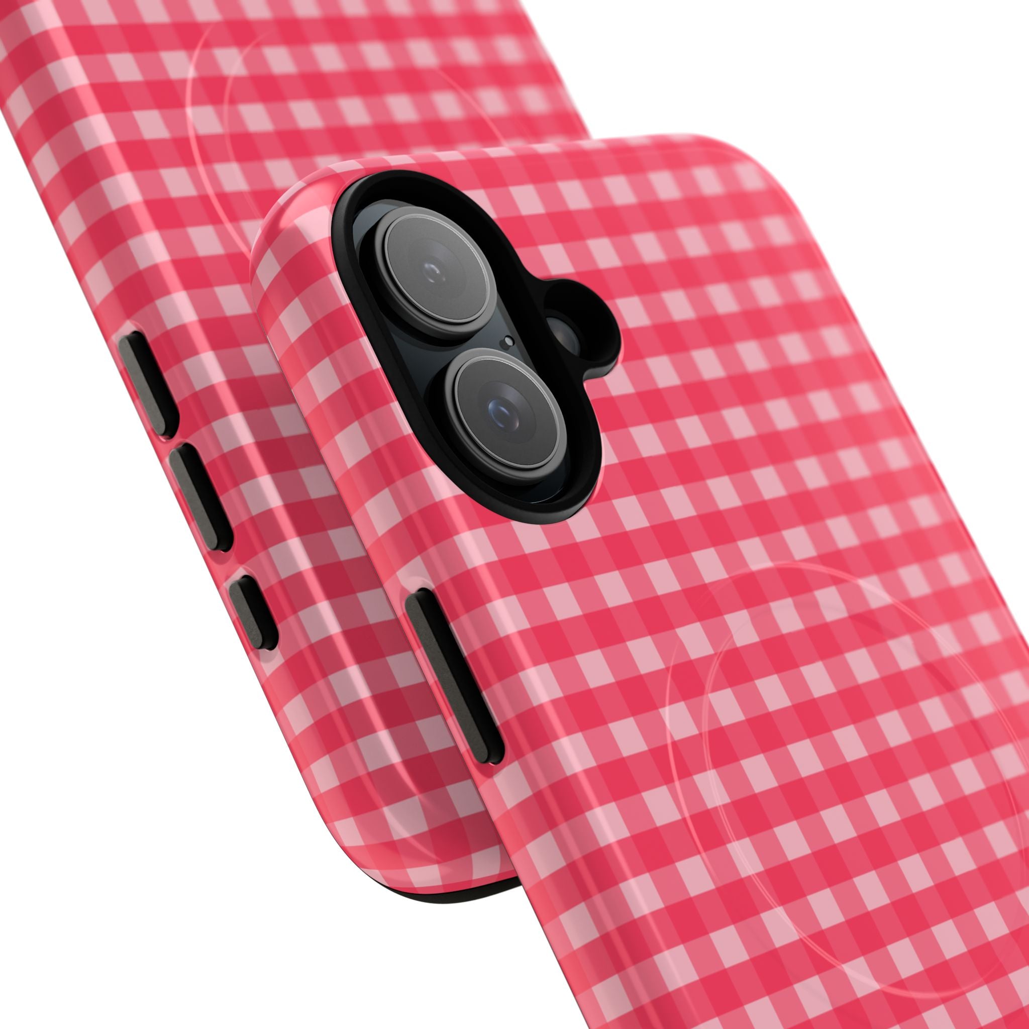 Farm Gingham MagSafe iPhone Case | Hot Pink