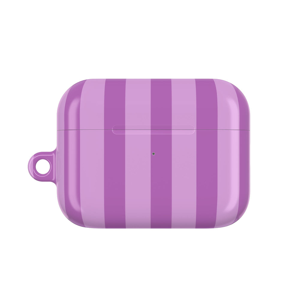 Bold Stripes AirPods Case | Plum