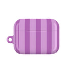Bold Stripes AirPods Case | Plum