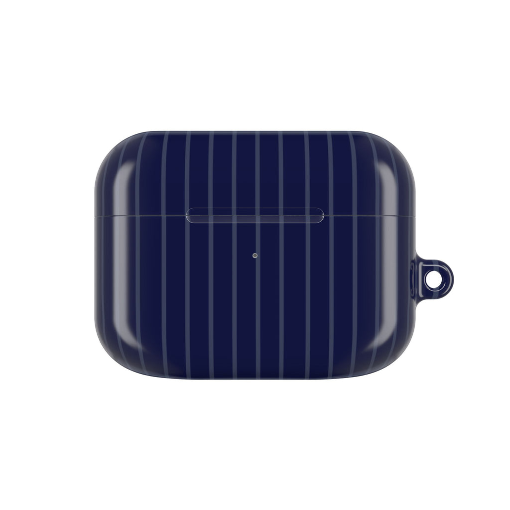 Navy Blue Soft Stripes AirPods Case