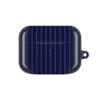 Navy Blue Soft Stripes AirPods Case