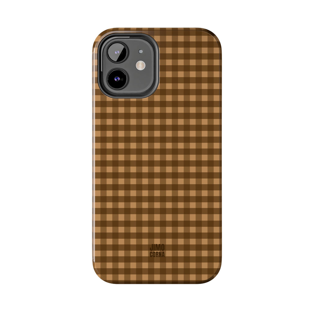Farm Gingham iPhone Case | Brown