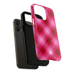 Pink Picnic Plaid MagSafe iPhone Case