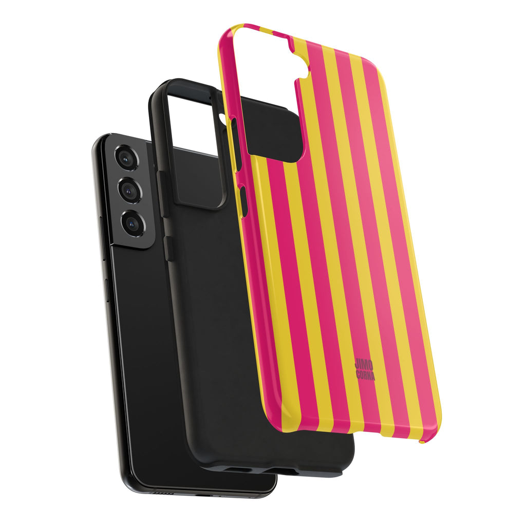 Pink and Yellow Bold Stripes