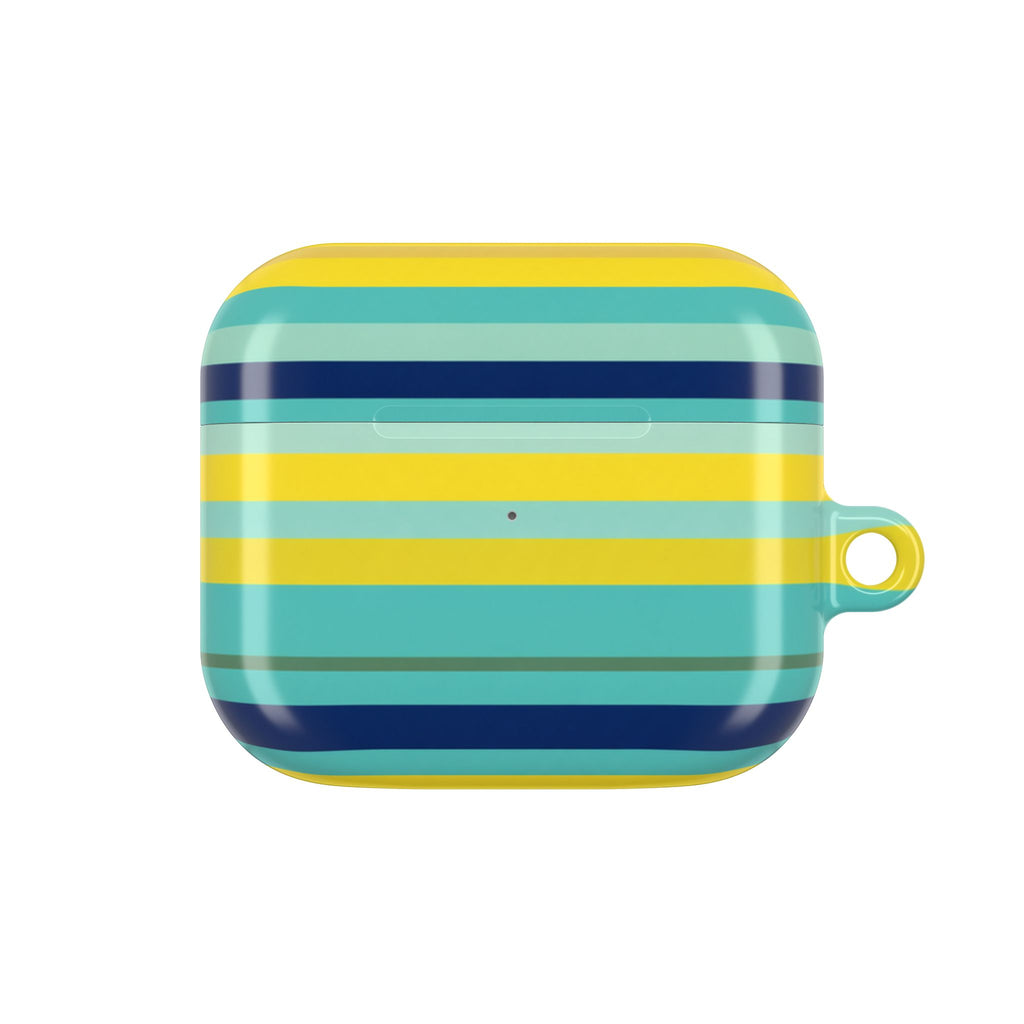 Blue Lemon Stripe AirPods Case
