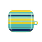 Blue Lemon Stripe AirPods Case