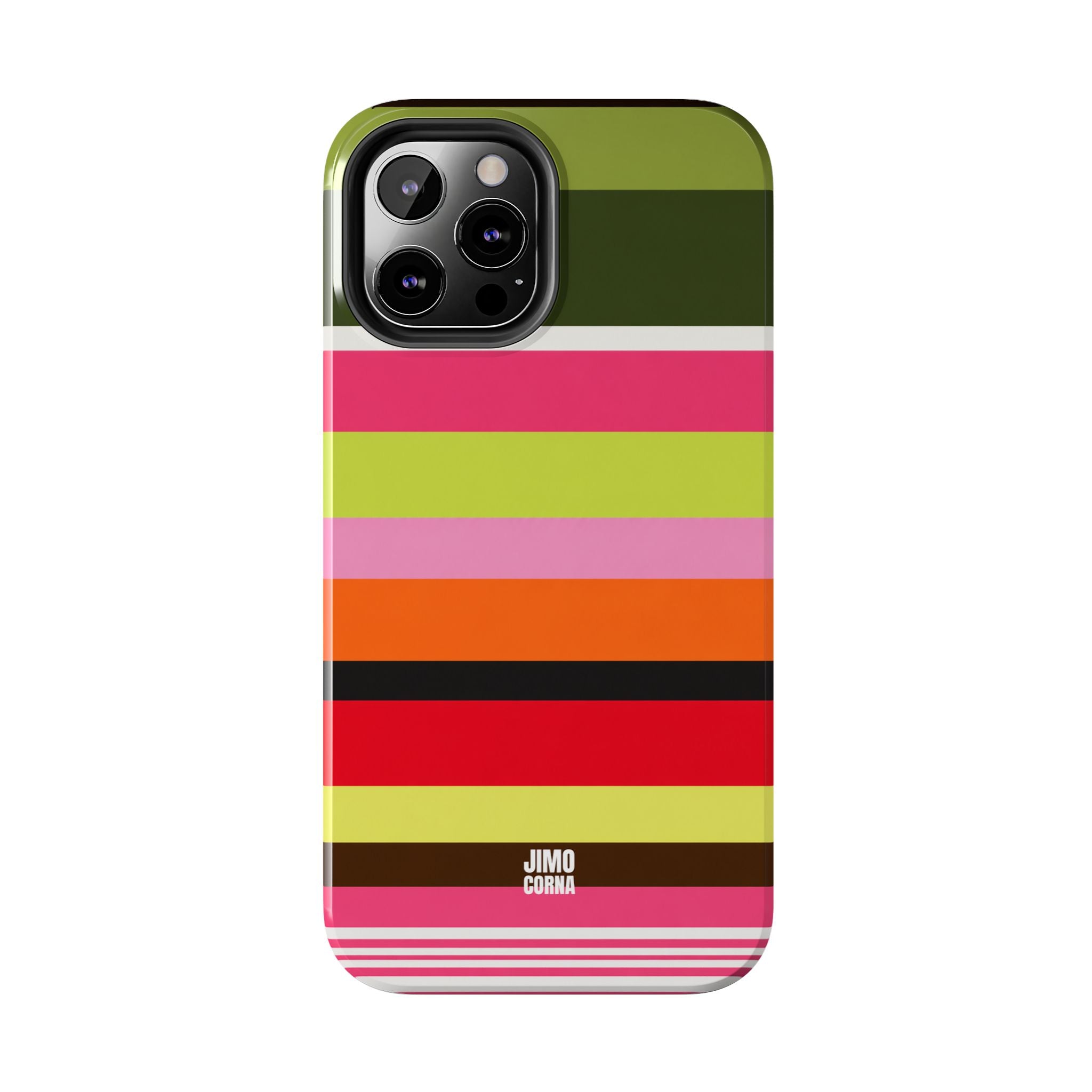Berry Citrus Stripe iPhone Case