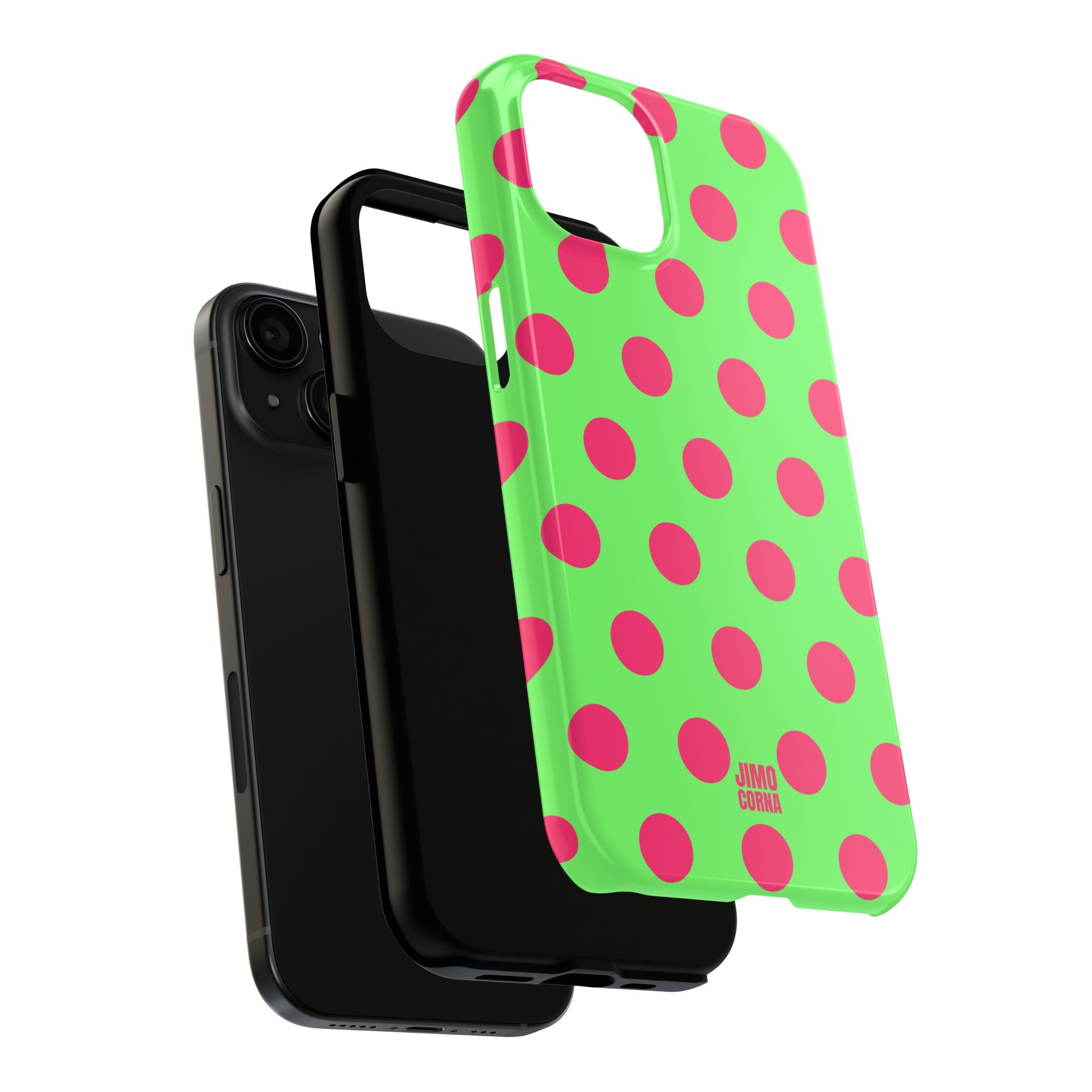 Big Polka Dot | Green and Pink