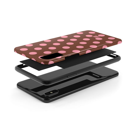 Big Polka Dot | Brown and Pink