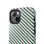 Asymmetrical Lines iPhone Case | Blue and Brown