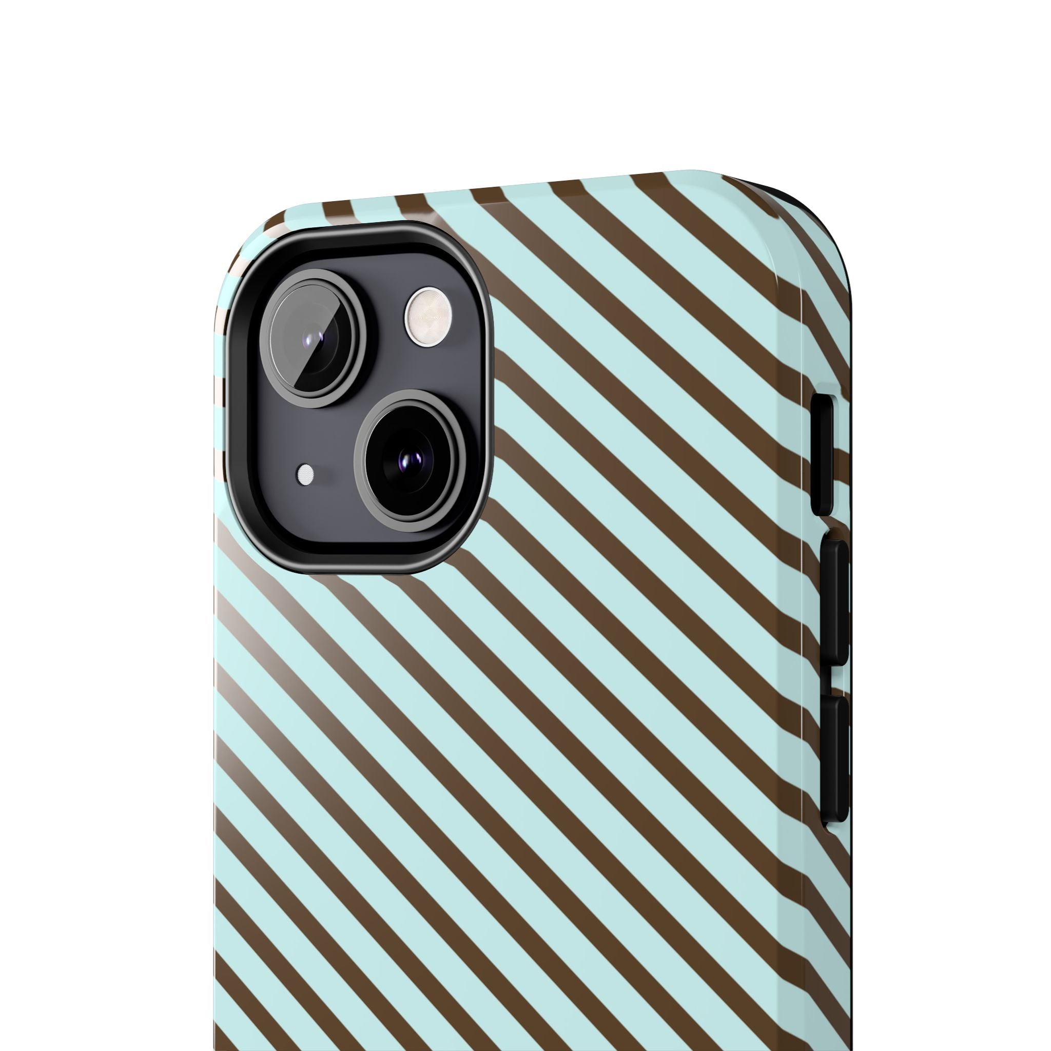 Asymmetrical Lines iPhone Case | Blue and Brown