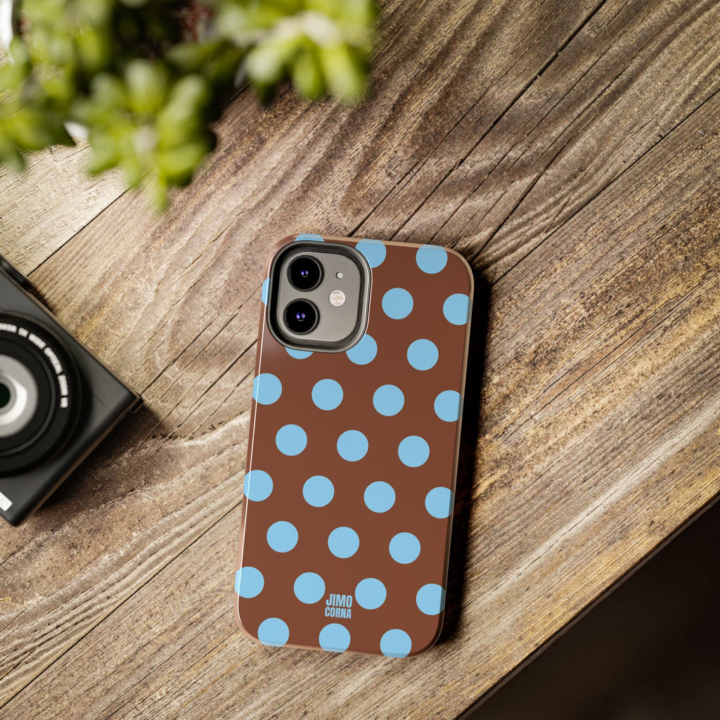 Big Polka Dot | Brown and Blue