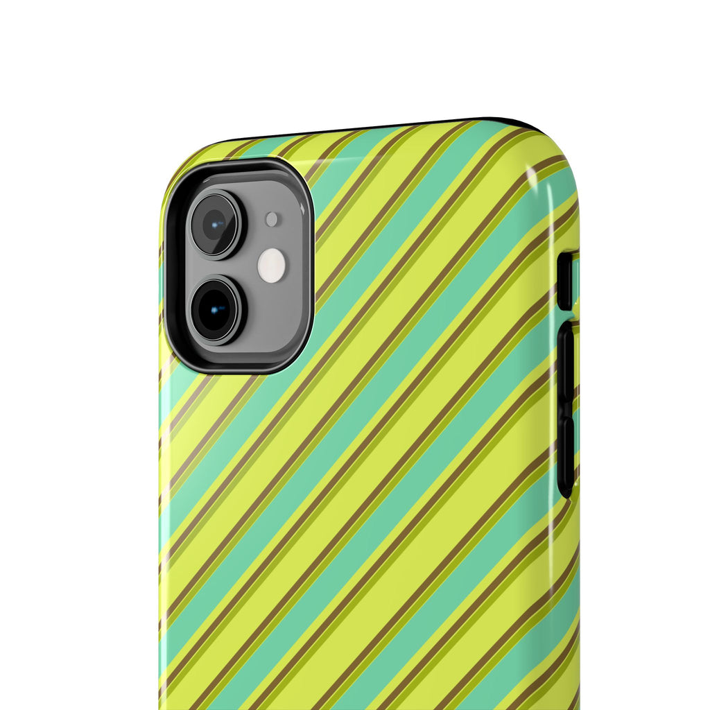Angelina Stripes | Green - iPhone Case