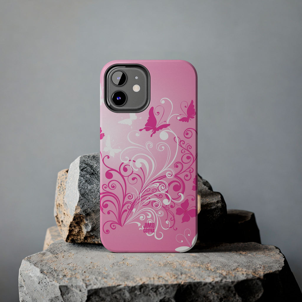 Pink Flutter Garden iPhone Case