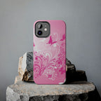 Pink Flutter Garden iPhone Case