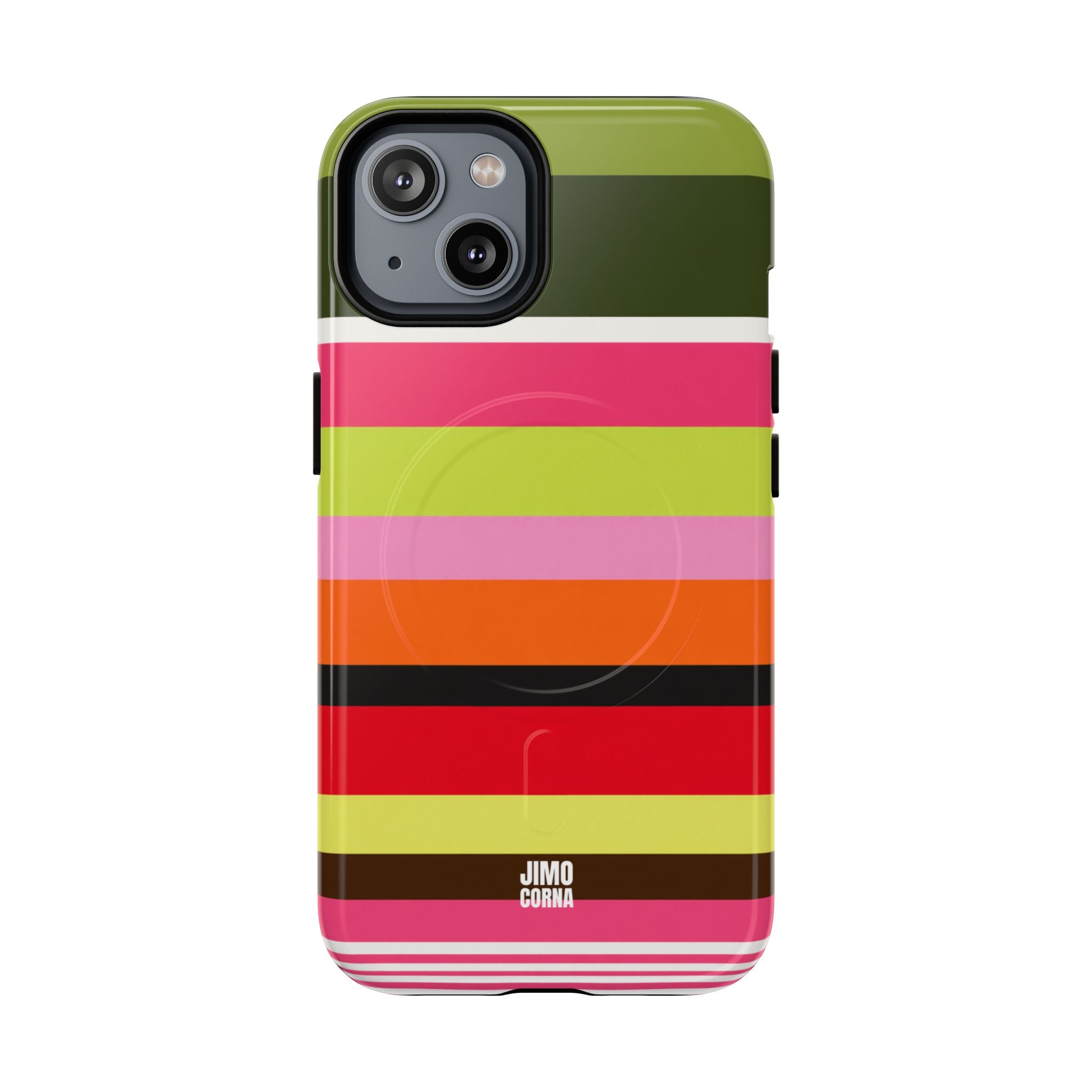 Berry Citrus Stripe MagSafe iPhone Case