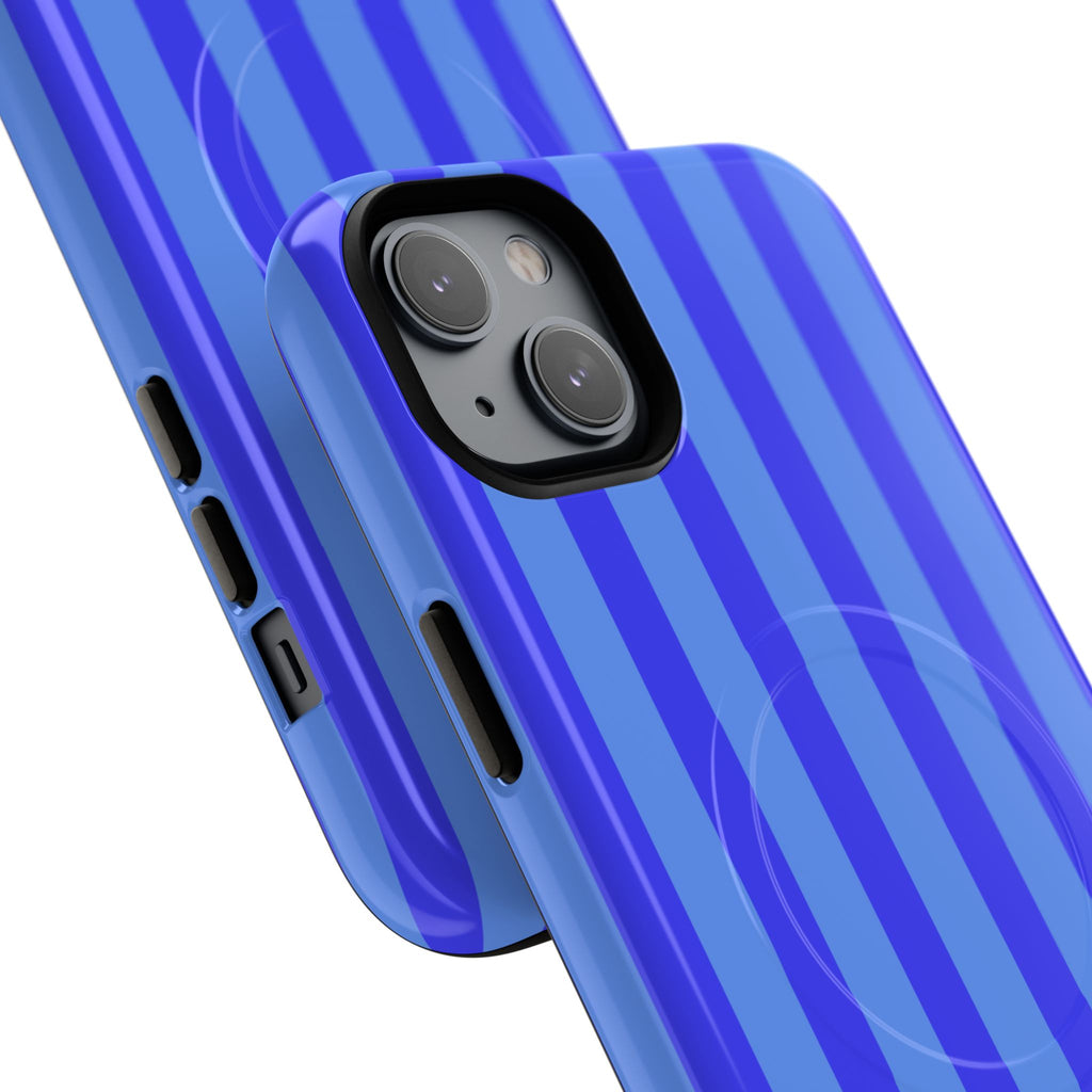 Blueberry Bold Stripes MagSafe iPhone Case