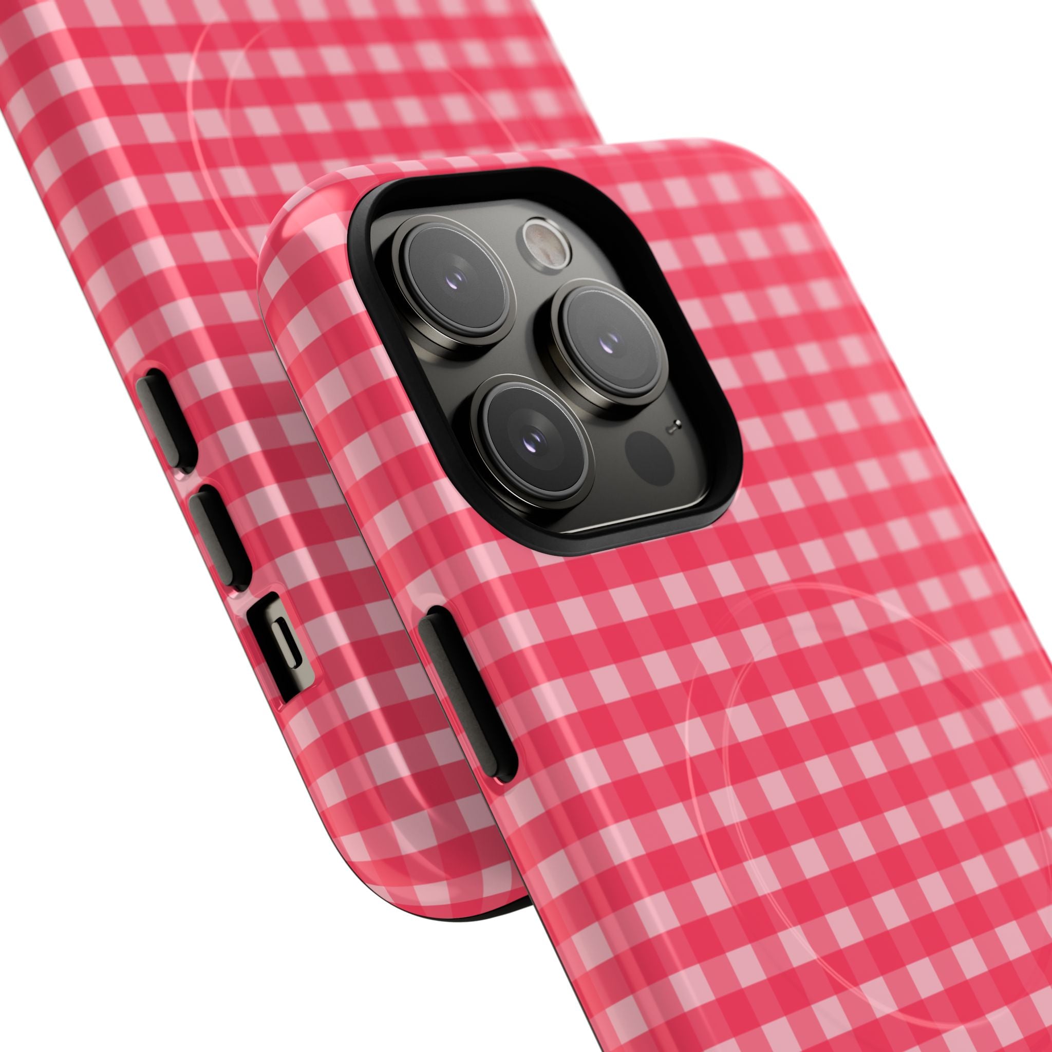 Farm Gingham MagSafe iPhone Case | Hot Pink