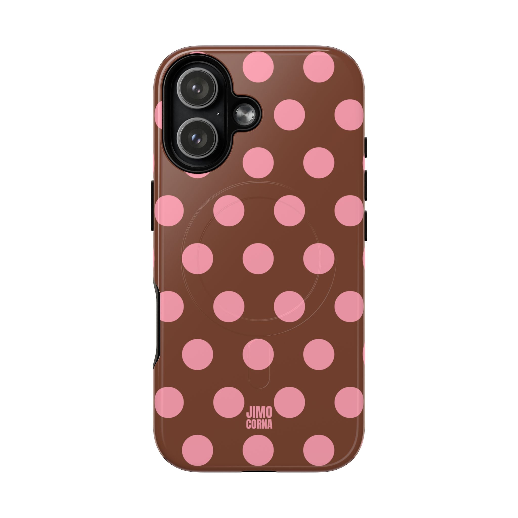 Big Polka Dot | Brown and Pink