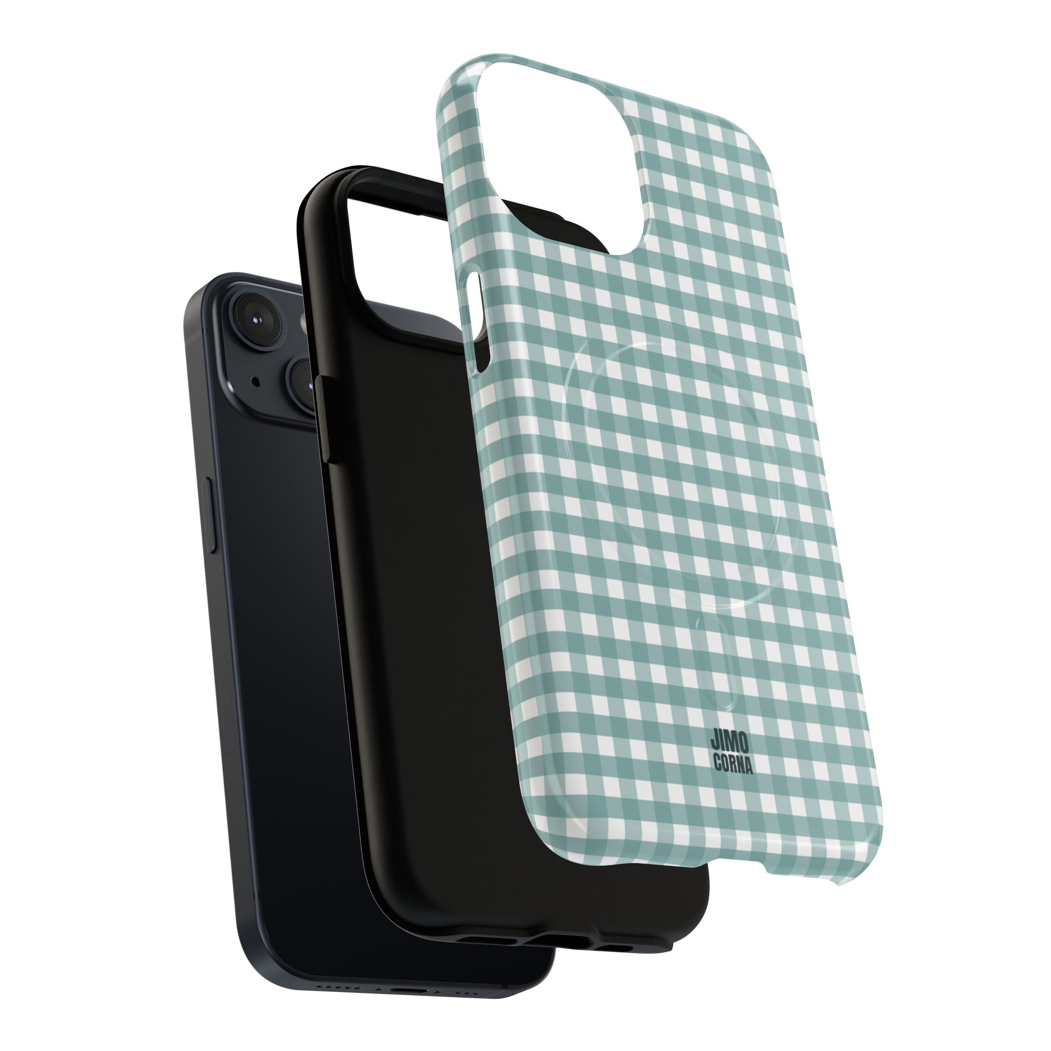 Farm Gingham MagSafe iPhone Case | Blue