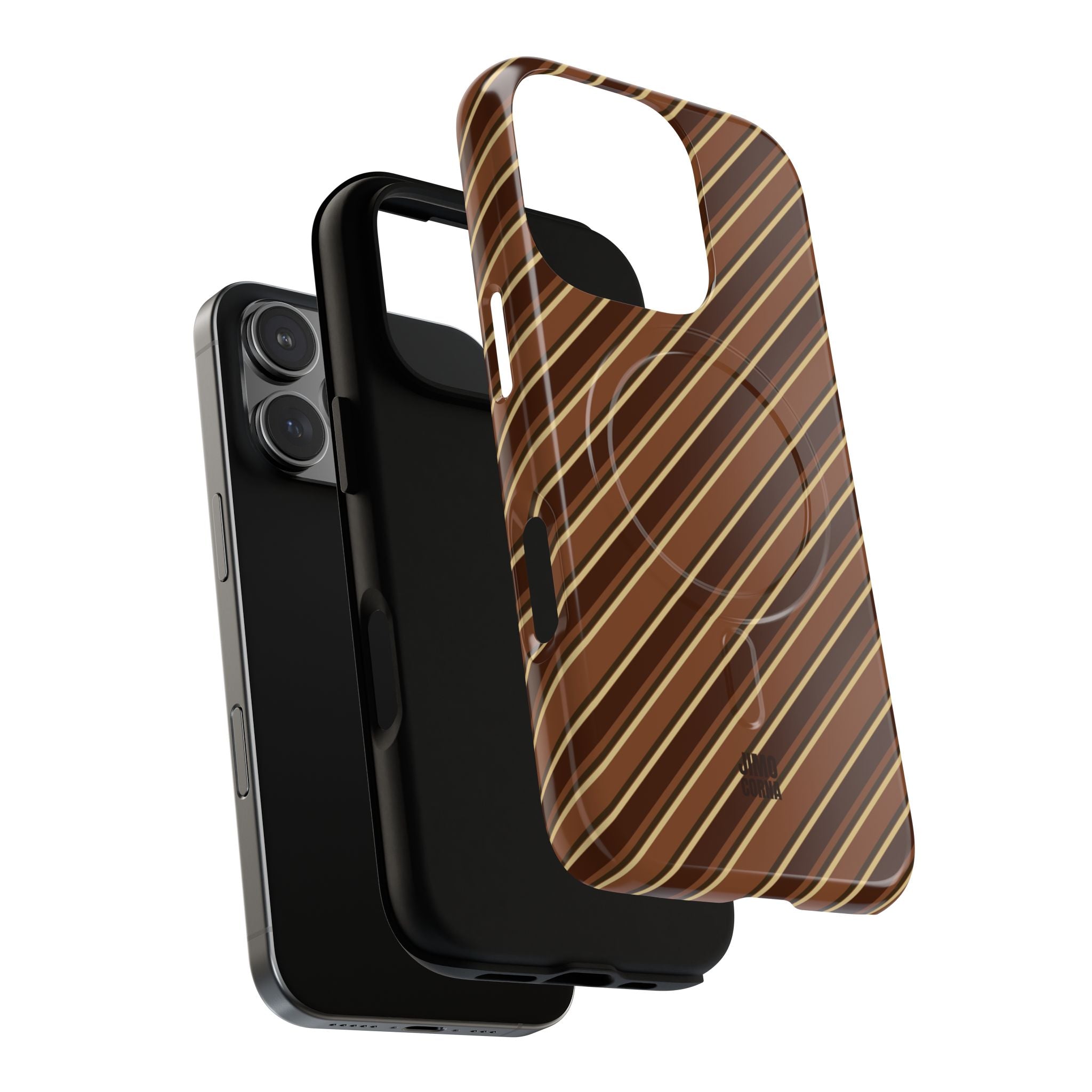 Angelina Stripes | Brown - MagSafe iPhone Case