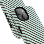 Asymmetrical Lines MagSafe iPhone Case | Blue and Brown