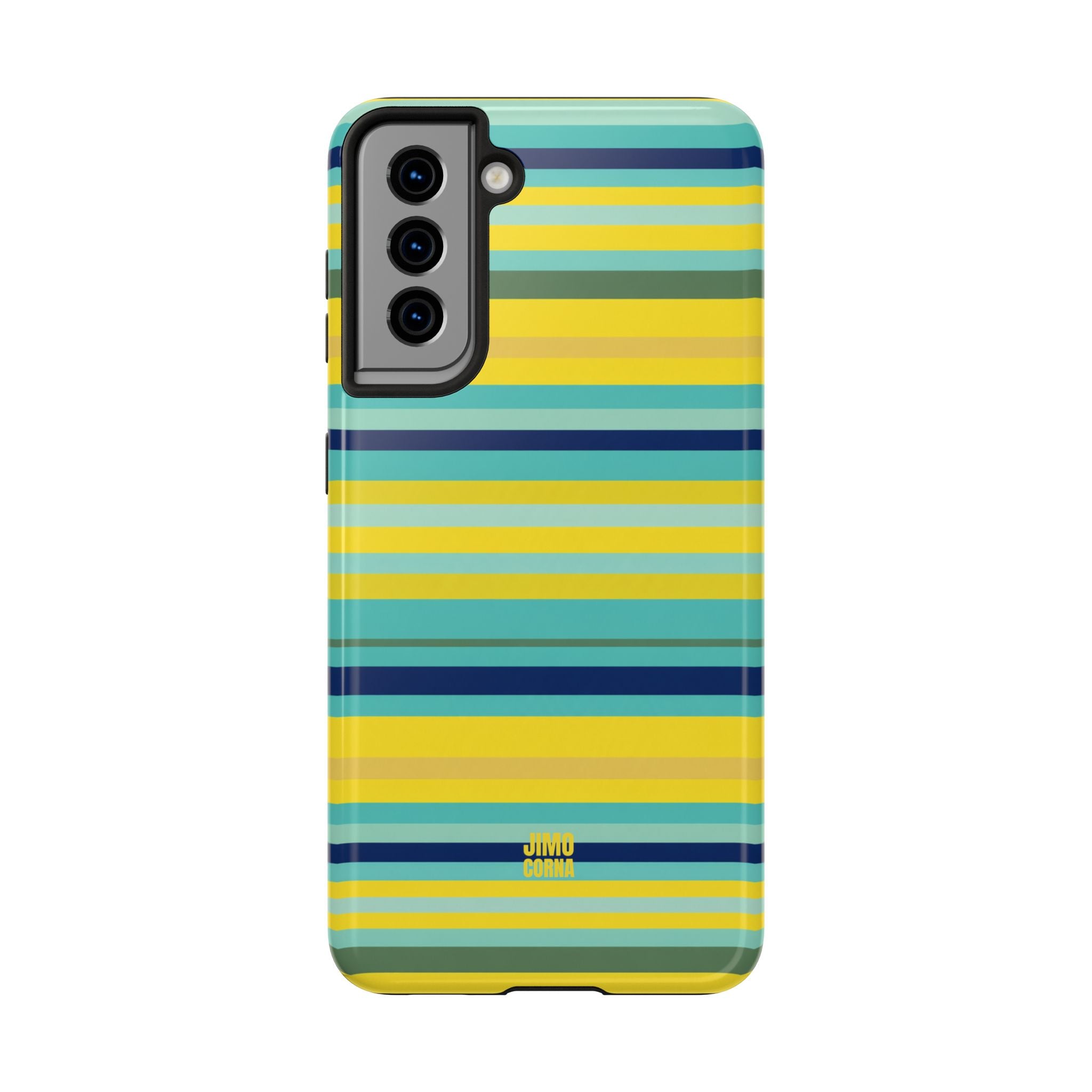 Blue Lemon Stripe Samsung Galaxy Case