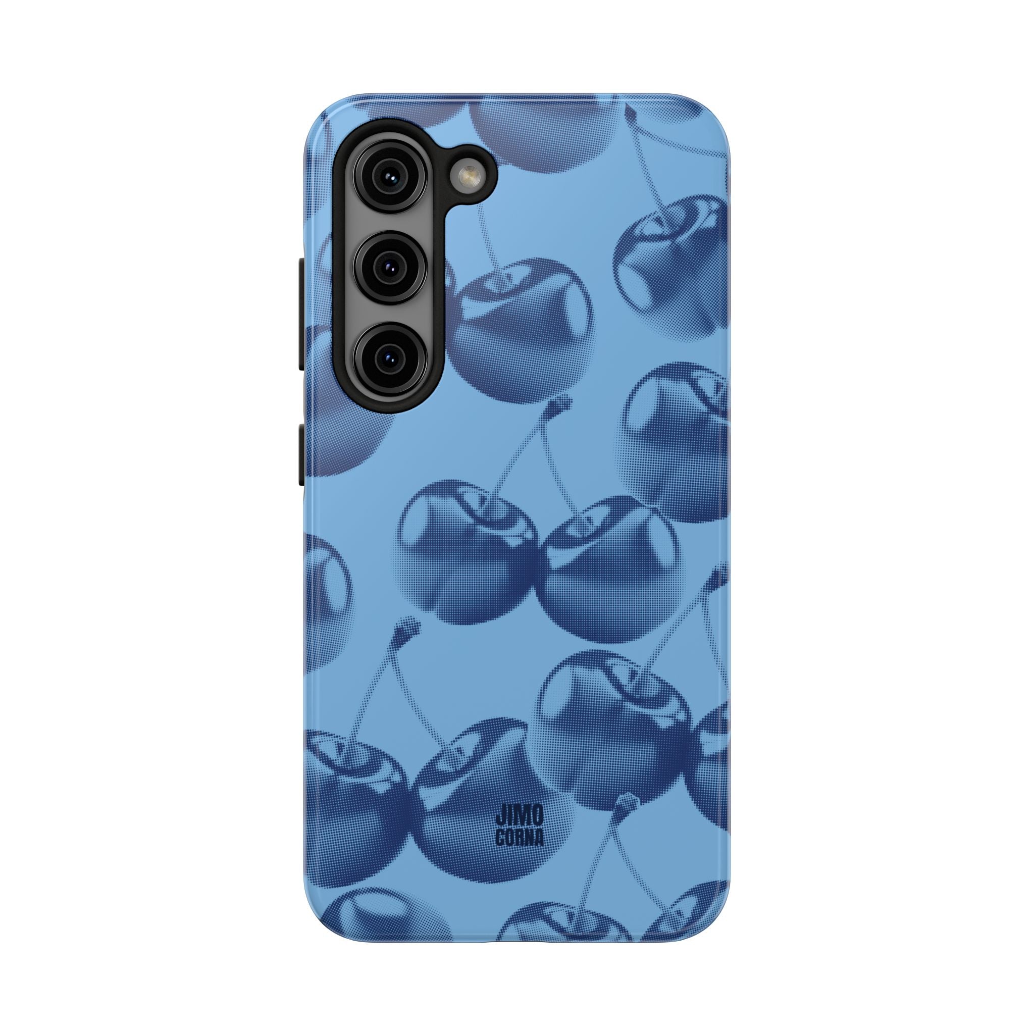Blue Retro Cherries