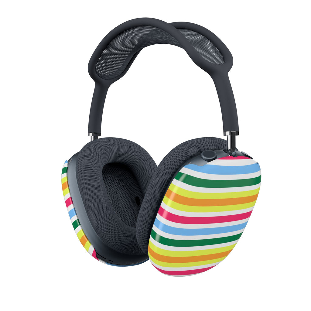 Rainbow Sorbet Stripe AirPods Max Covers