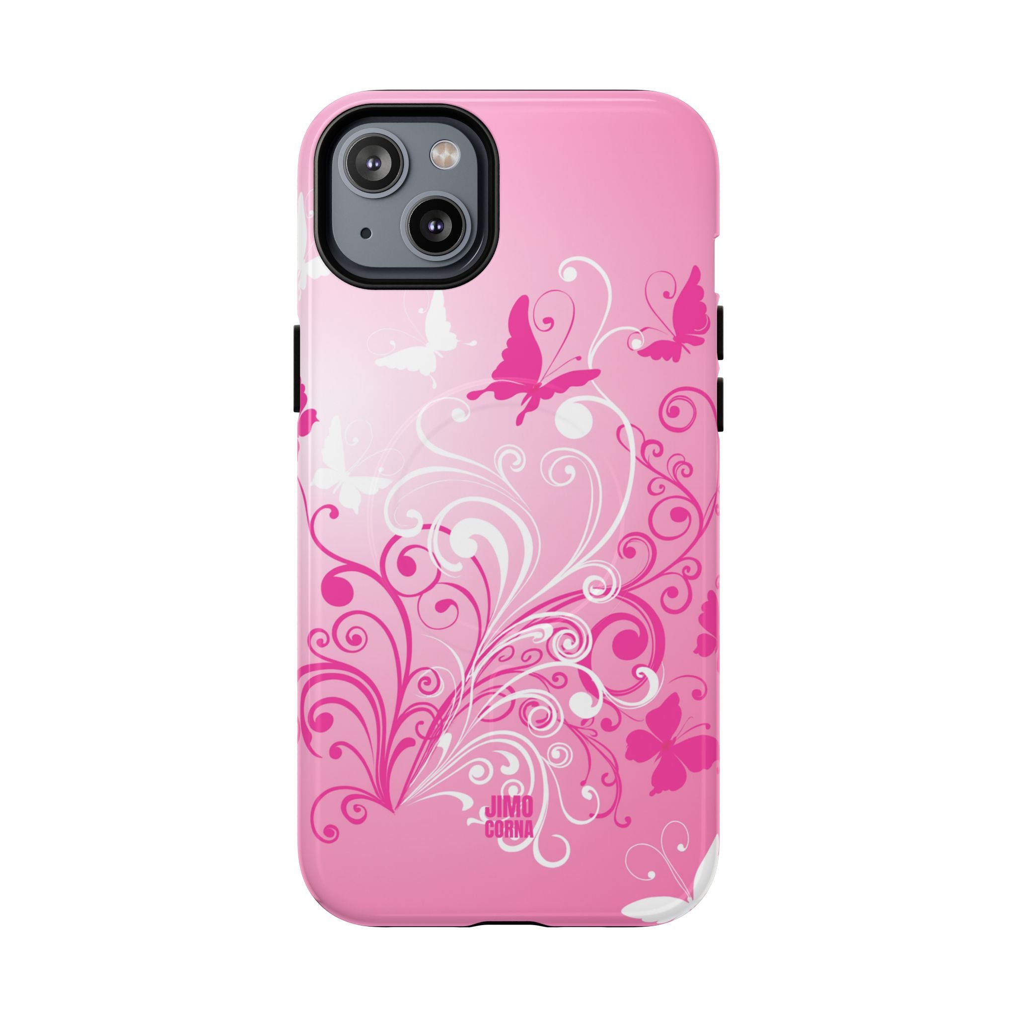Pink Flutter Garden MagSafe iPhone Case