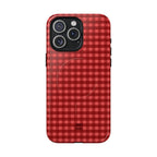 Farm Gingham MagSafe iPhone Case | Red