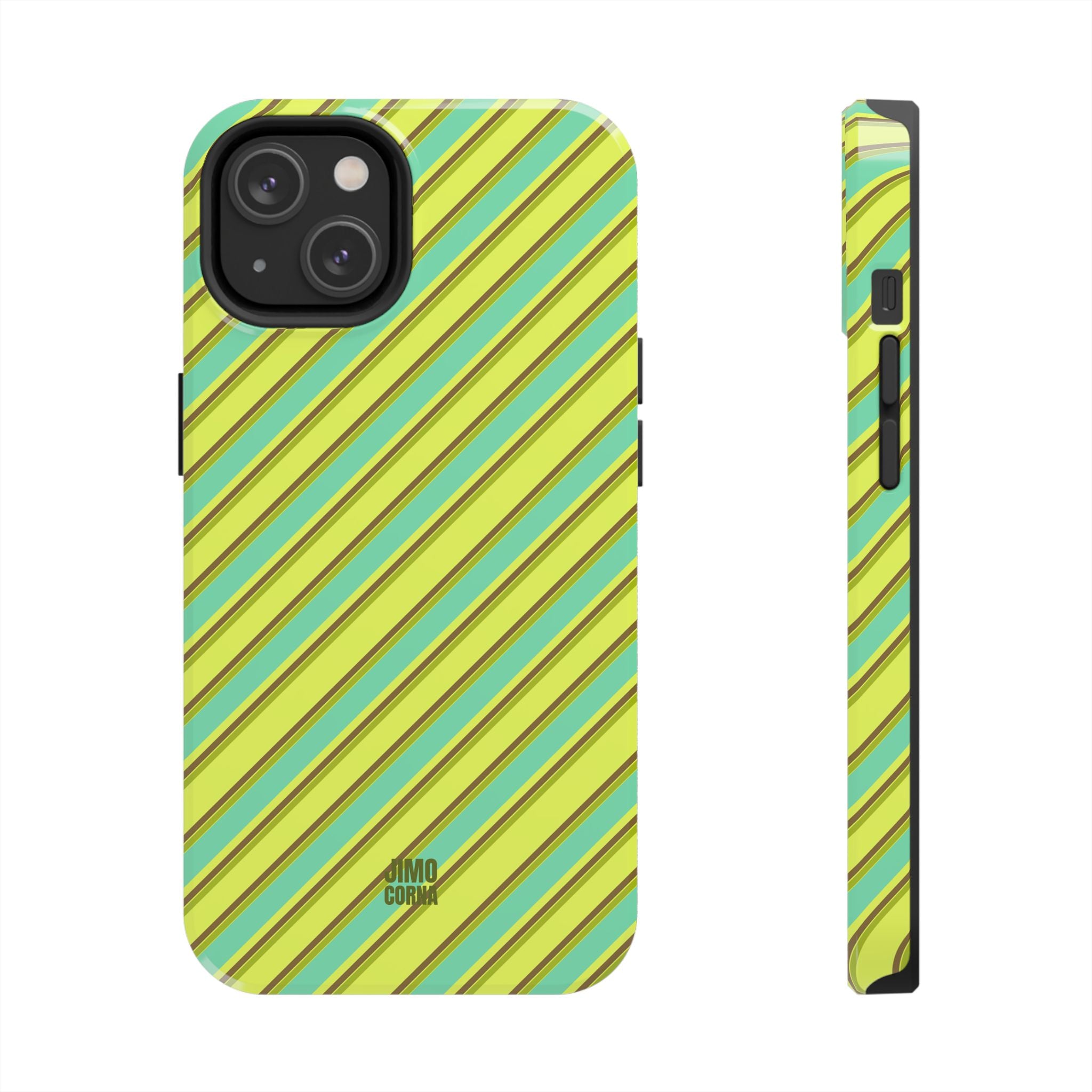 Angelina Stripes | Green - iPhone Case
