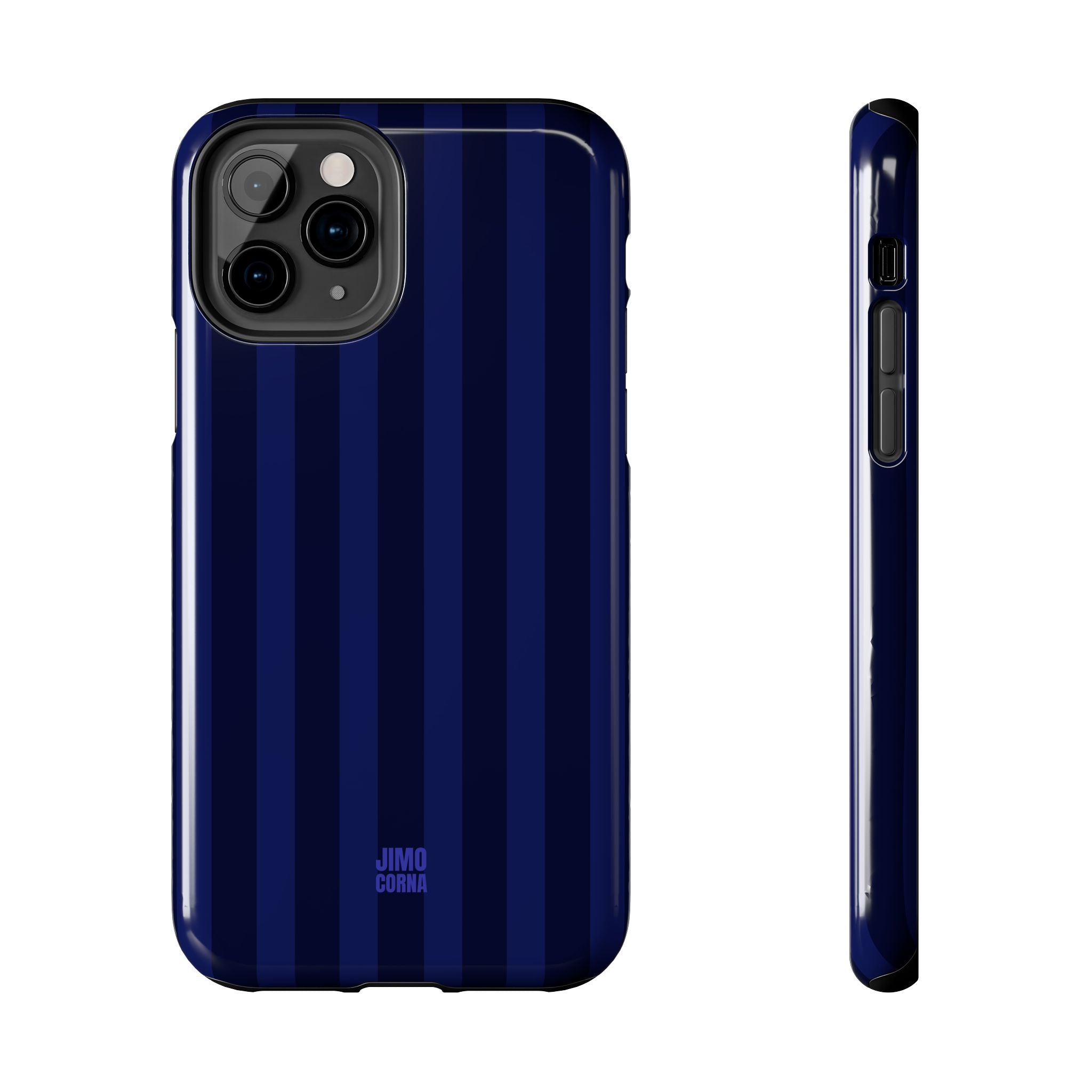 Bold Stripes iPhone Case | Navy Blue