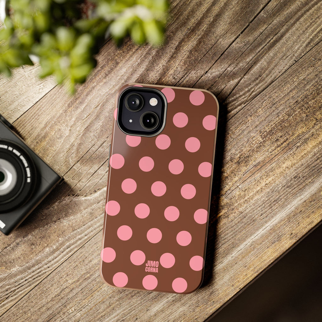 Big Polka Dot | Brown and Pink