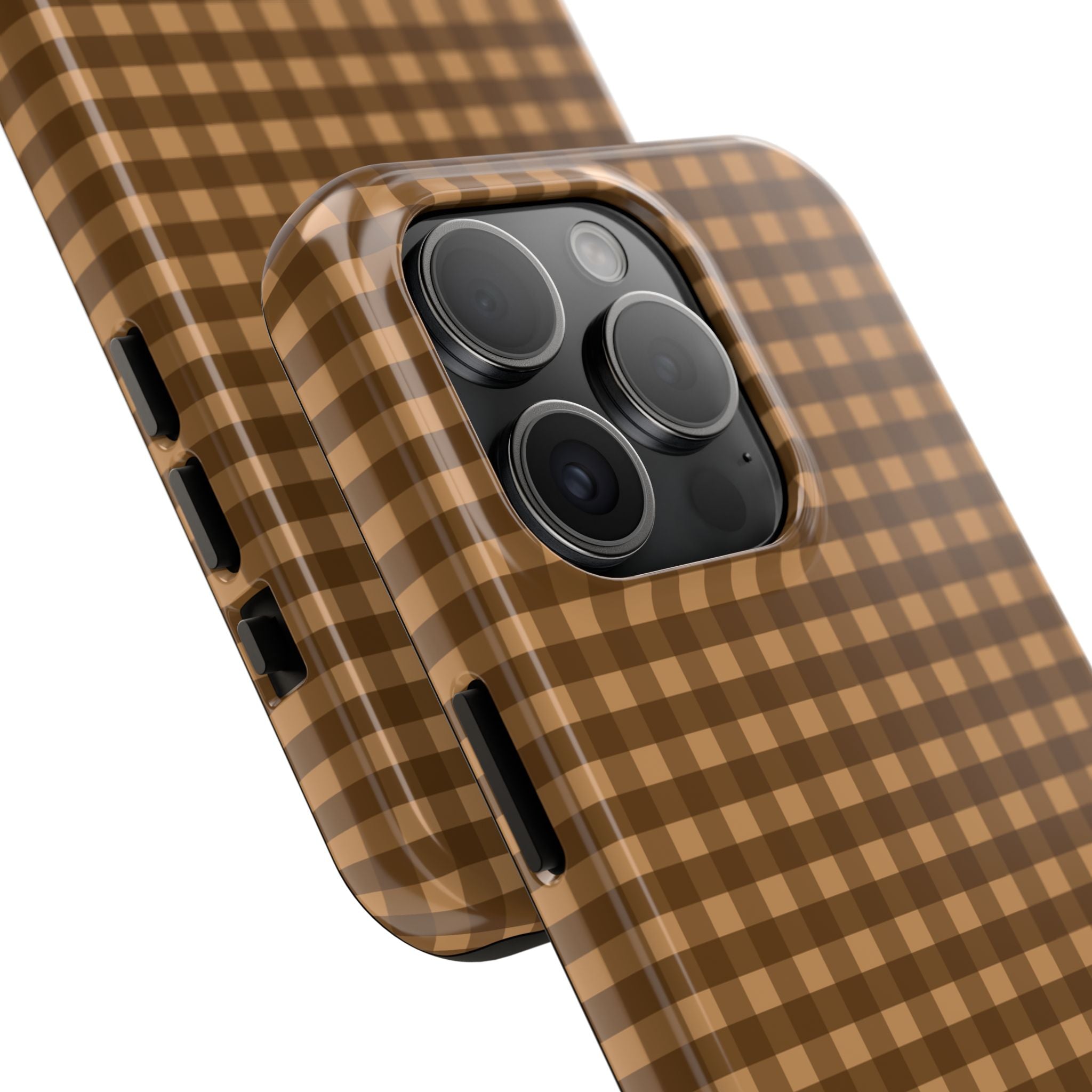 Farm Gingham iPhone Case | Brown