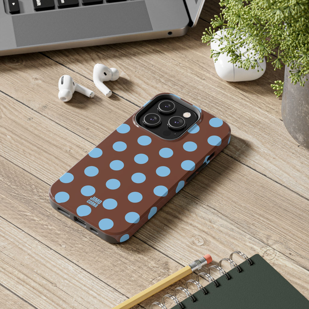 Big Polka Dot | Brown and Blue