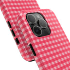 Farm Gingham iPhone Case | Hot Pink