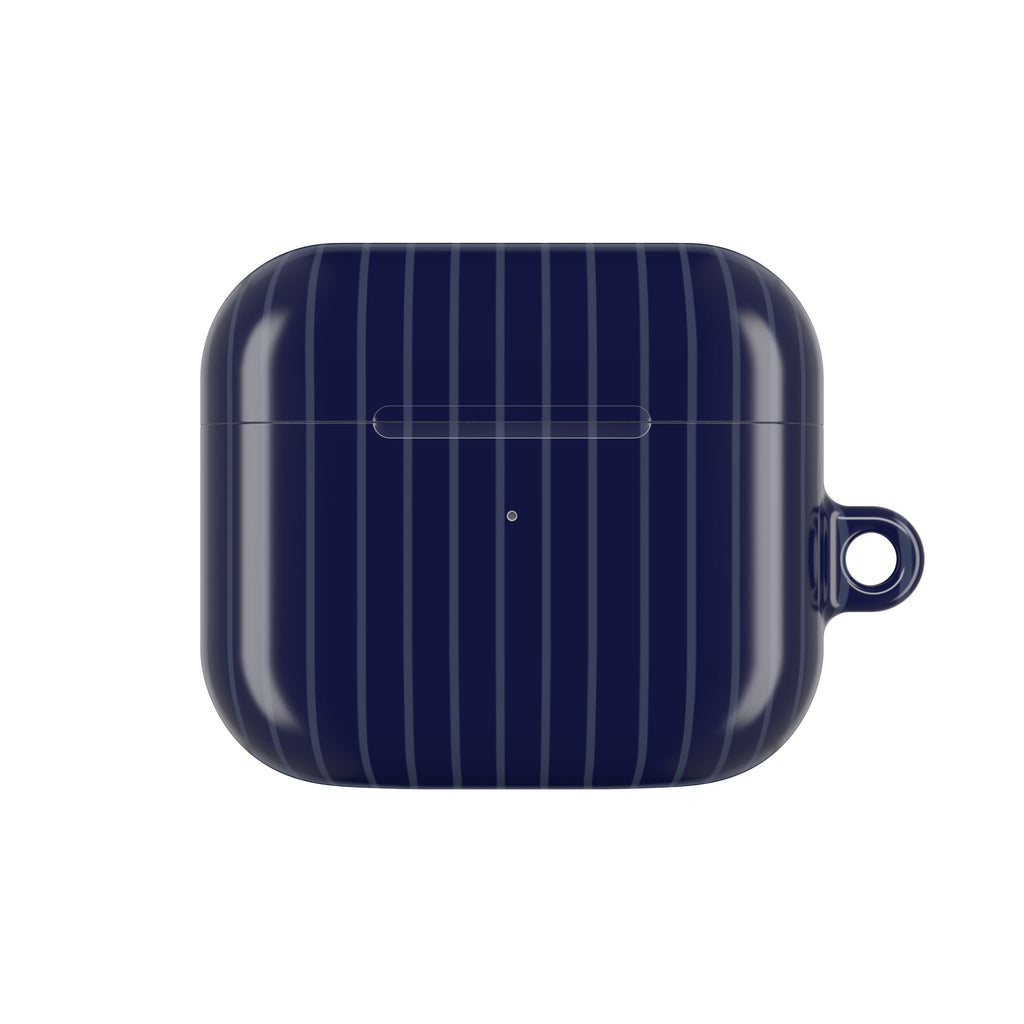 Navy Blue Soft Stripes AirPods Case