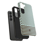 Asymmetrical Lines Samsung Galaxy Case | Blue and Brown