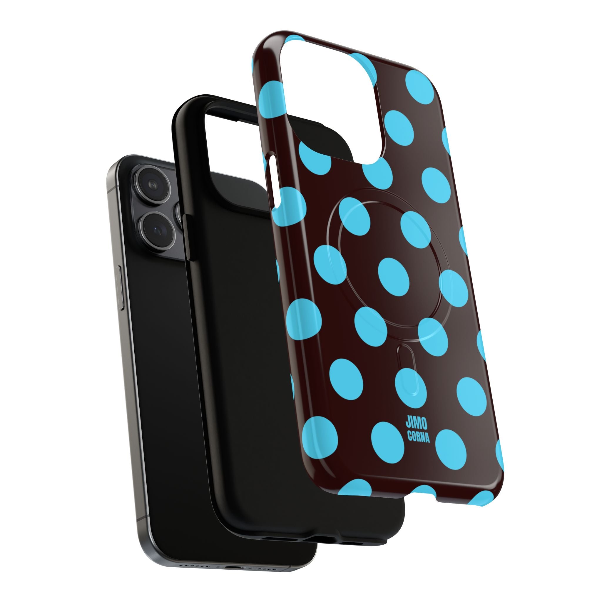 Big Polka Dot | Brown and Blue