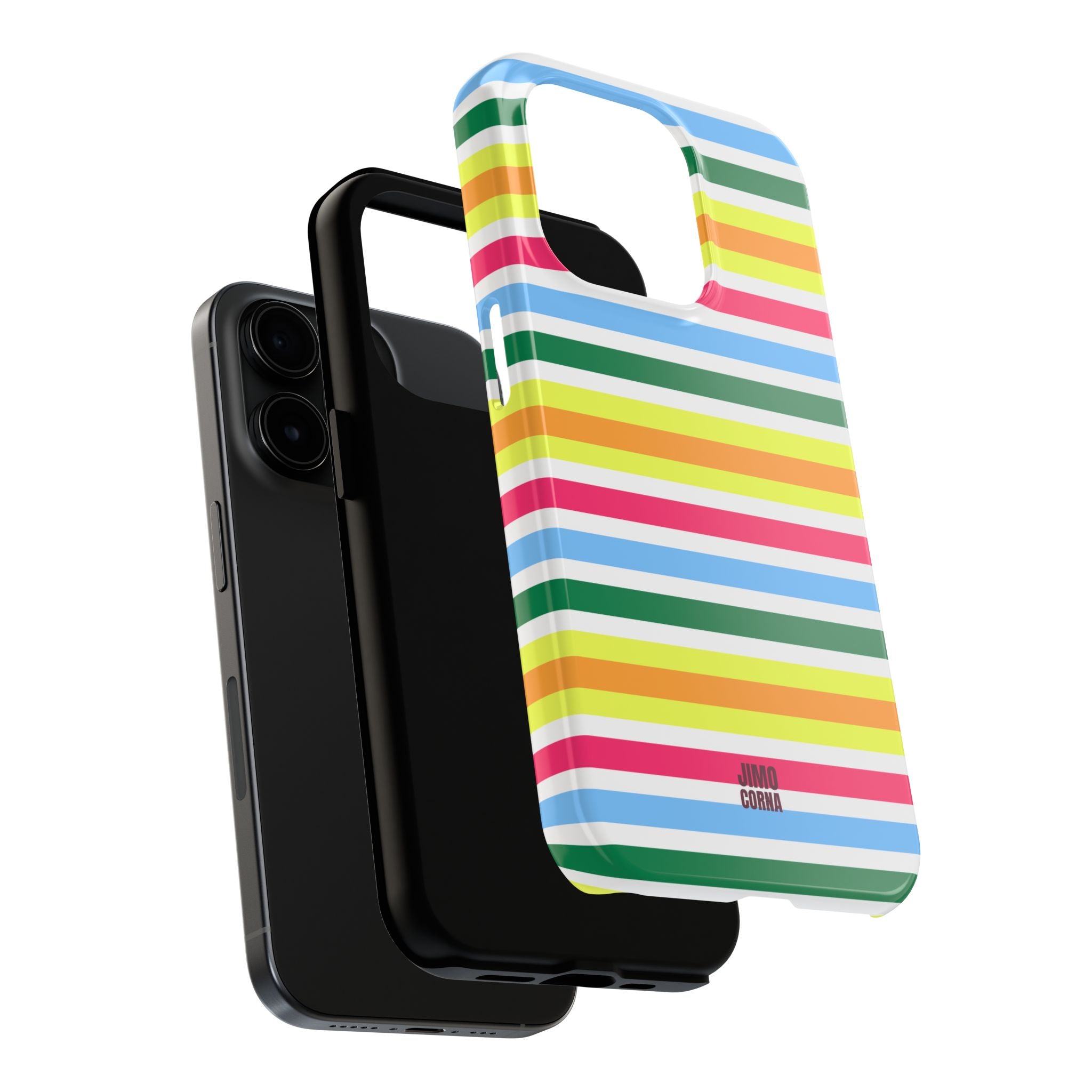 Rainbow Sorbet Stripe iPhone Case