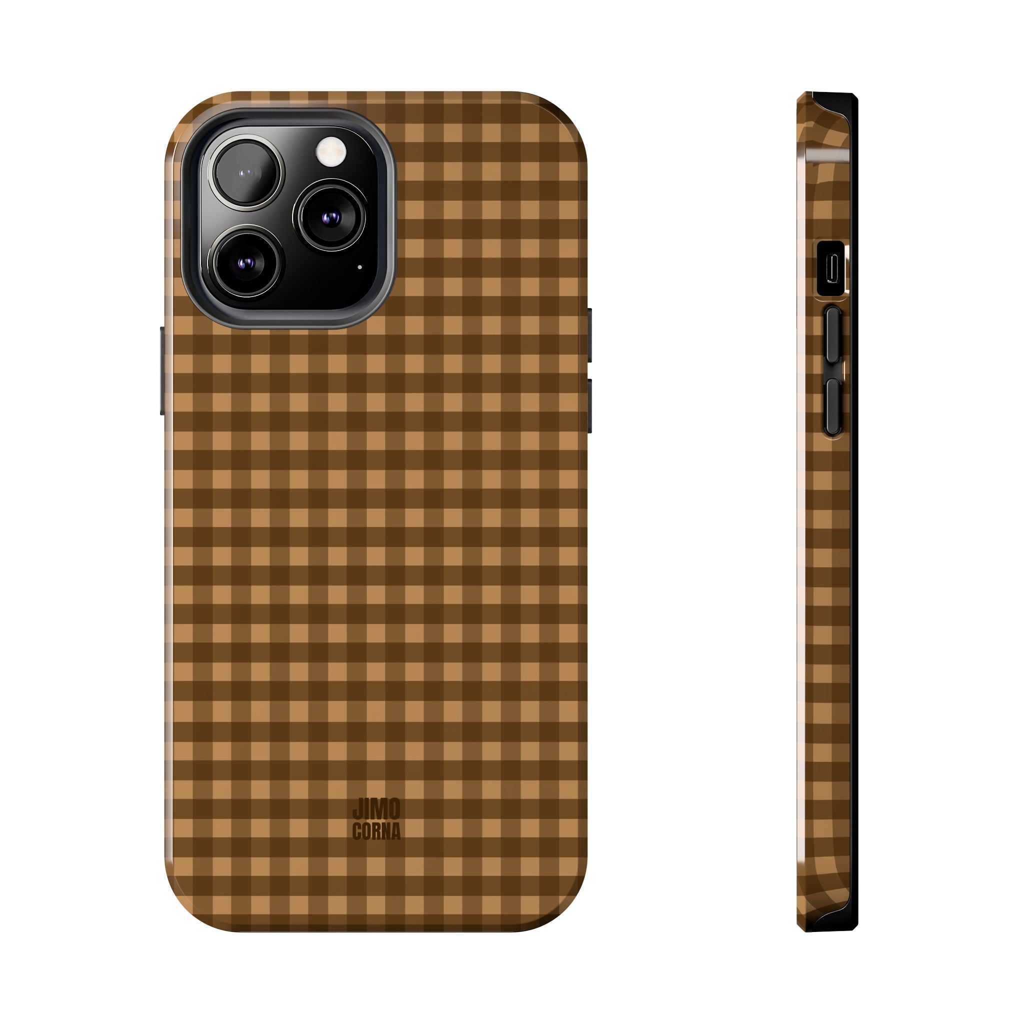 Farm Gingham iPhone Case | Brown
