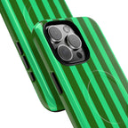 Bold Stripes MagSafe iPhone Case | Olive Green